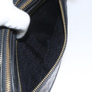 Gianni Versace Clutch Bag Leather Black Gold Auth MY181-22