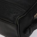 Gianni Versace Clutch Bag Leather Black Gold Auth MY181-7
