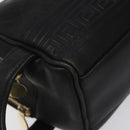 Gianni Versace Clutch Bag Leather Black Gold Auth MY181-14