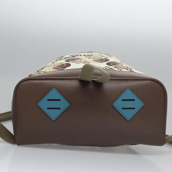 GUCCI GUCCI x THE NORTH FACE Backpack Nylon Cream 650288 Auth MY182V