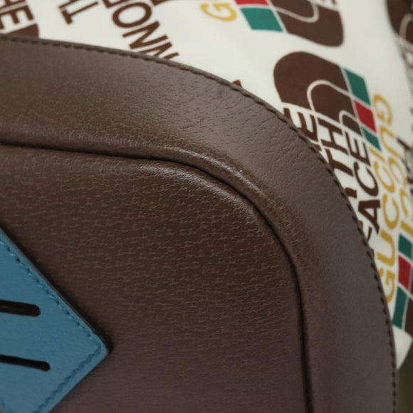 GUCCI GUCCI x THE NORTH FACE Backpack Nylon Cream 650288 Auth MY182V