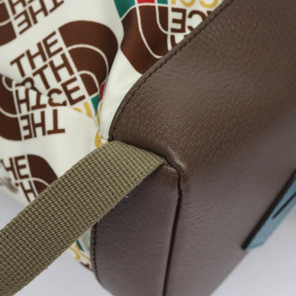 GUCCI GUCCI x THE NORTH FACE Backpack Nylon Cream 650288 Auth MY182V