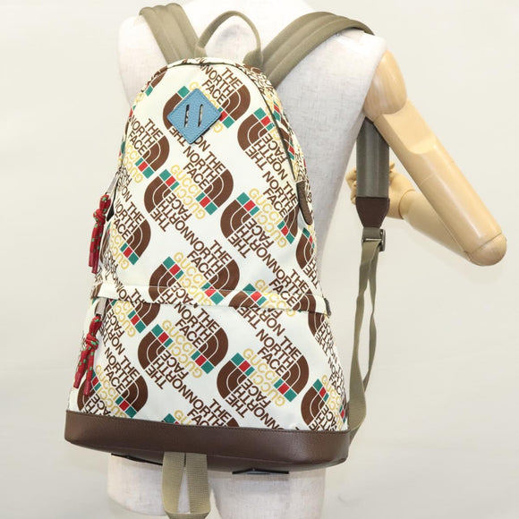 GUCCI GUCCI x THE NORTH FACE Backpack Nylon Cream 650288 Auth MY182V