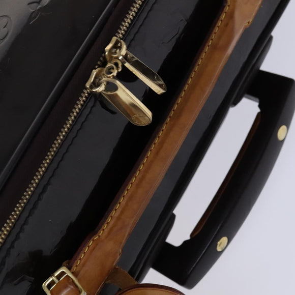 LOUIS VUITTON Monogram Vernis Pegas 45 Suitcase Amarante M91277 LV Auth MY187