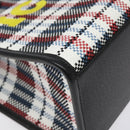 GUCCI Tote Bag Canvas Leather White Black Silver 659983 Auth MY189V-14