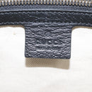 GUCCI Tote Bag Canvas Leather White Black Silver 659983 Auth MY189A-14