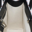 GUCCI Tote Bag Canvas Leather White Black Silver 659983 Auth MY189A-16