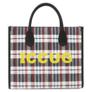 GUCCI Tote Bag Canvas Leather White Black Silver 659983 Auth MY189A-2