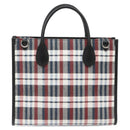 GUCCI Tote Bag Canvas Leather White Black Silver 659983 Auth MY189A-3