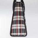 GUCCI Tote Bag Canvas Leather White Black Silver 659983 Auth MY189V-4