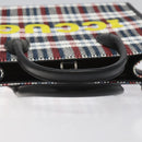 GUCCI Tote Bag Canvas Leather White Black Silver 659983 Auth MY189A-7