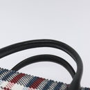 GUCCI Tote Bag Canvas Leather White Black Silver 659983 Auth MY189A-8