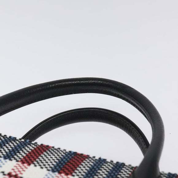 GUCCI Tote Bag Canvas Leather White Black Silver 659983 Auth MY189A