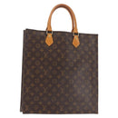 LOUIS VUITTON Monogram Sac Plat Hand Bag M51140 LV Auth MY201-1