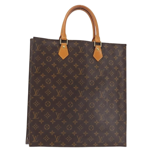 LOUIS VUITTON Monogram Sac Plat Hand Bag M51140 LV Auth MY201