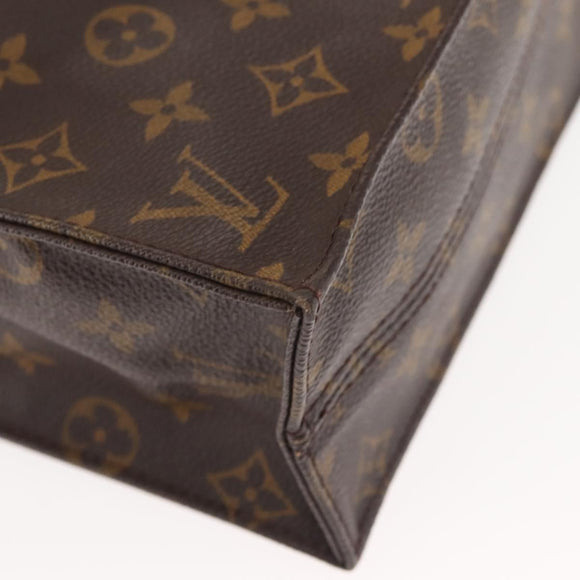 LOUIS VUITTON Monogram Sac Plat Hand Bag M51140 LV Auth MY201