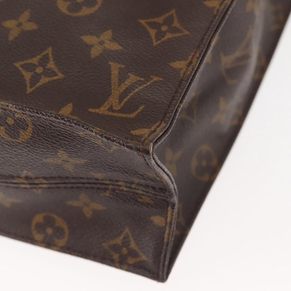 LOUIS VUITTON Monogram Sac Plat Hand Bag M51140 LV Auth MY201