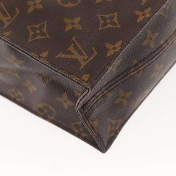 LOUIS VUITTON Monogram Sac Plat Hand Bag M51140 LV Auth MY201