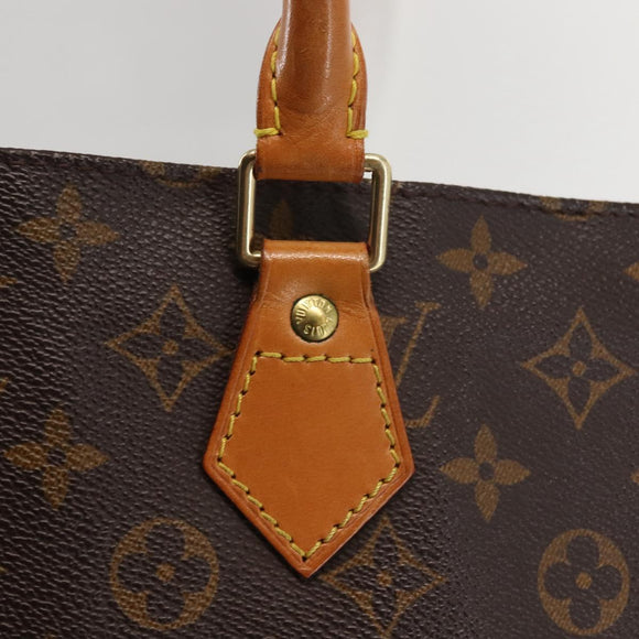 LOUIS VUITTON Monogram Sac Plat Hand Bag M51140 LV Auth MY201