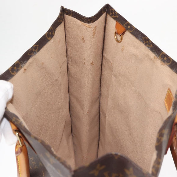 LOUIS VUITTON Monogram Sac Plat Hand Bag M51140 LV Auth MY201