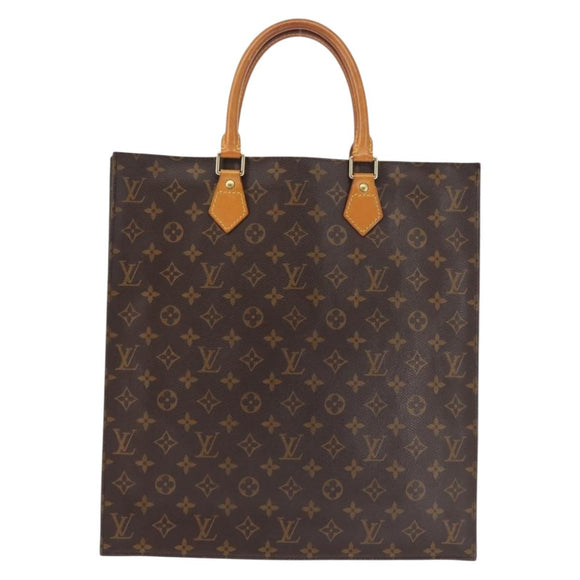 LOUIS VUITTON Monogram Sac Plat Hand Bag M51140 LV Auth MY201