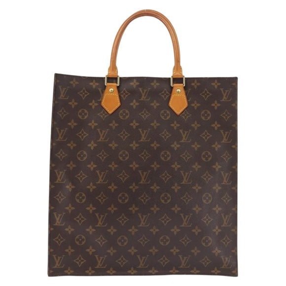 LOUIS VUITTON Monogram Sac Plat Hand Bag M51140 LV Auth MY201