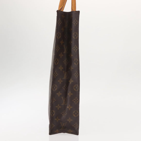 LOUIS VUITTON Monogram Sac Plat Hand Bag M51140 LV Auth MY201