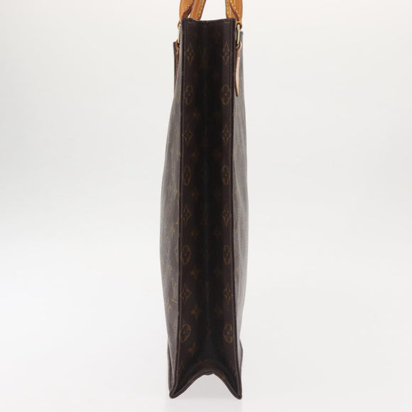 LOUIS VUITTON Monogram Sac Plat Hand Bag M51140 LV Auth MY201