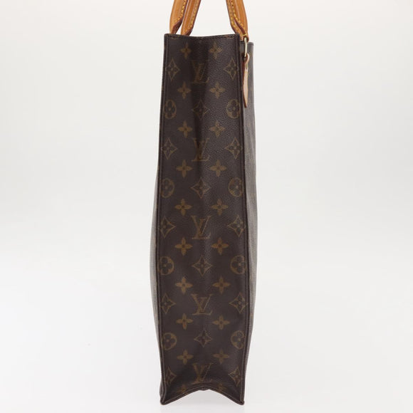 LOUIS VUITTON Monogram Sac Plat Hand Bag M51140 LV Auth MY201