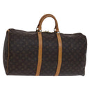 LOUIS VUITTON Monogram Keepall 55 Boston Bag M41424 LV Auth MY203-1