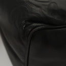 LOEWE Anagram Hand Bag Leather Black Gold Auth MY210-14