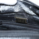 LOEWE Anagram Hand Bag Leather Black Gold Auth MY210-18