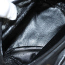 LOEWE Anagram Hand Bag Leather Black Gold Auth MY210-12