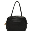 LOEWE Anagram Hand Bag Leather Black Gold Auth MY210-13