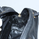 LOEWE Anagram Hand Bag Leather Black Gold Auth MY210-20