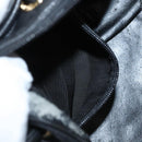 LOEWE Anagram Hand Bag Leather Black Gold Auth MY210-22