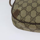 GUCCI GG Supreme Web Sherry Line Shoulder Bag PVC Beige 156 02 066 Auth MY221-16