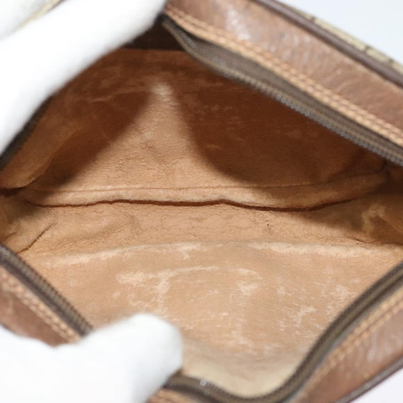 GUCCI GG Supreme Web Sherry Line Shoulder Bag PVC Beige 156 02 066 Auth MY221