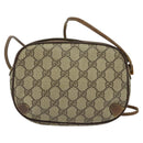 GUCCI GG Supreme Web Sherry Line Shoulder Bag PVC Beige 156 02 066 Auth MY221-3