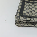 GUCCI GG Supreme Sherry Line Shoulder Bag PVC Navy Gold Red 010 378 Auth MY222-8