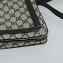 GUCCI GG Supreme Sherry Line Shoulder Bag PVC Navy Gold Red 010 378 Auth MY222-11