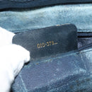 GUCCI GG Supreme Sherry Line Shoulder Bag PVC Navy Gold Red 010 378 Auth MY222-22