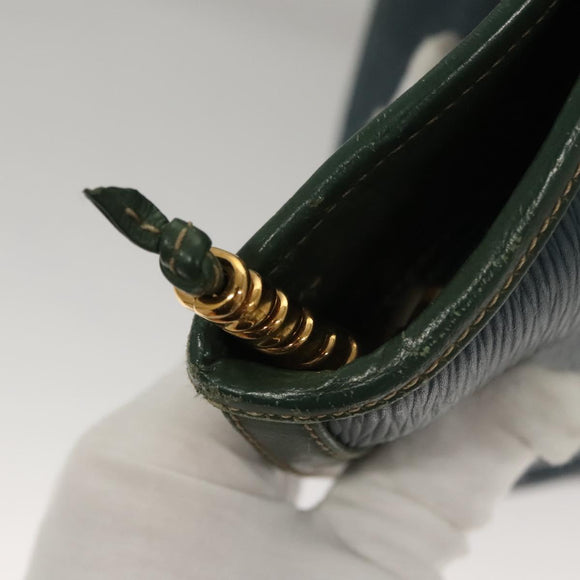 LOEWE Velazquez Shoulder Bag Leather Blue Gold Auth MY227