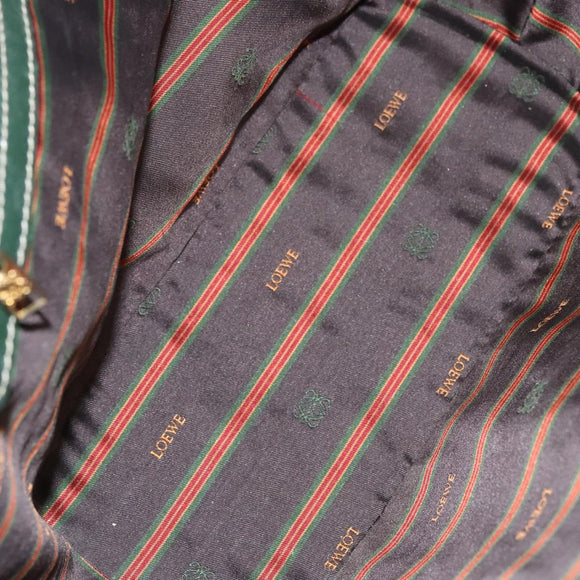 LOEWE Velazquez Shoulder Bag Leather Blue Gold Auth MY227