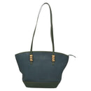 LOEWE Velazquez Shoulder Bag Leather Blue Gold Auth MY227-13