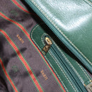 LOEWE Velazquez Shoulder Bag Leather Blue Gold Auth MY227-20