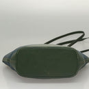 LOEWE Velazquez Shoulder Bag Leather Blue Gold Auth MY227-5