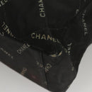 CHANEL Matelasse Chain Tote Bag Canvas Black Gold CC Auth MY229-16