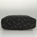 CHANEL Matelasse Chain Tote Bag Canvas Black Gold CC Auth MY229-5