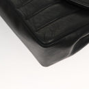 CHANEL Mademoiselle Shoulder Bag Lamb Skin Black Gold CC Auth MY236-14